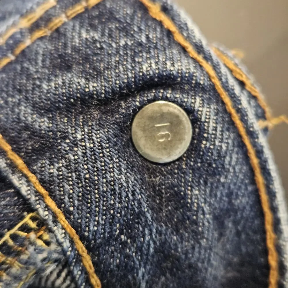 Vintage 60s Levi's 502 Jean Selvedge 36x30 FIT 36X27 Dark Rare #16 Button